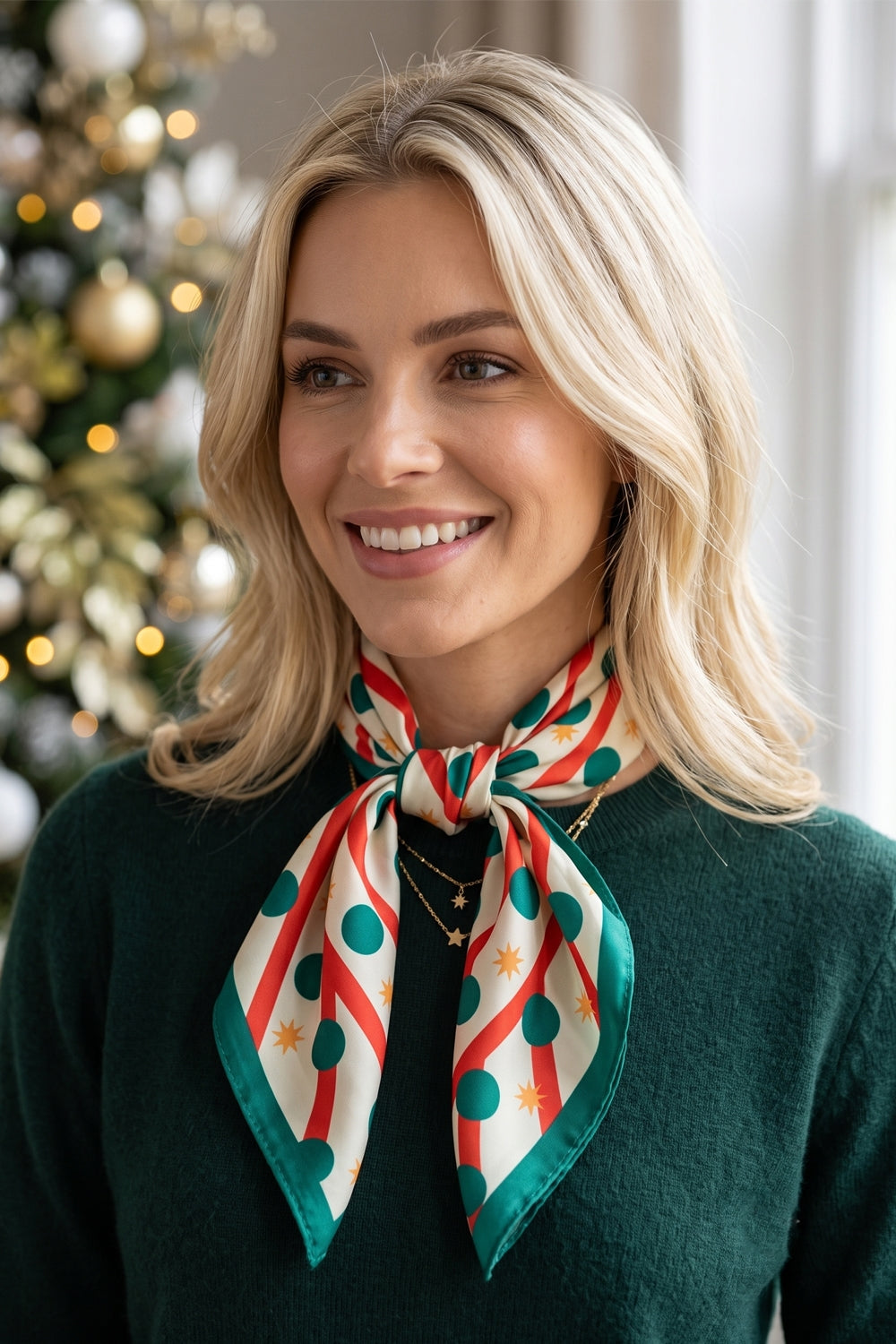 Festive Holiday Print Bandana