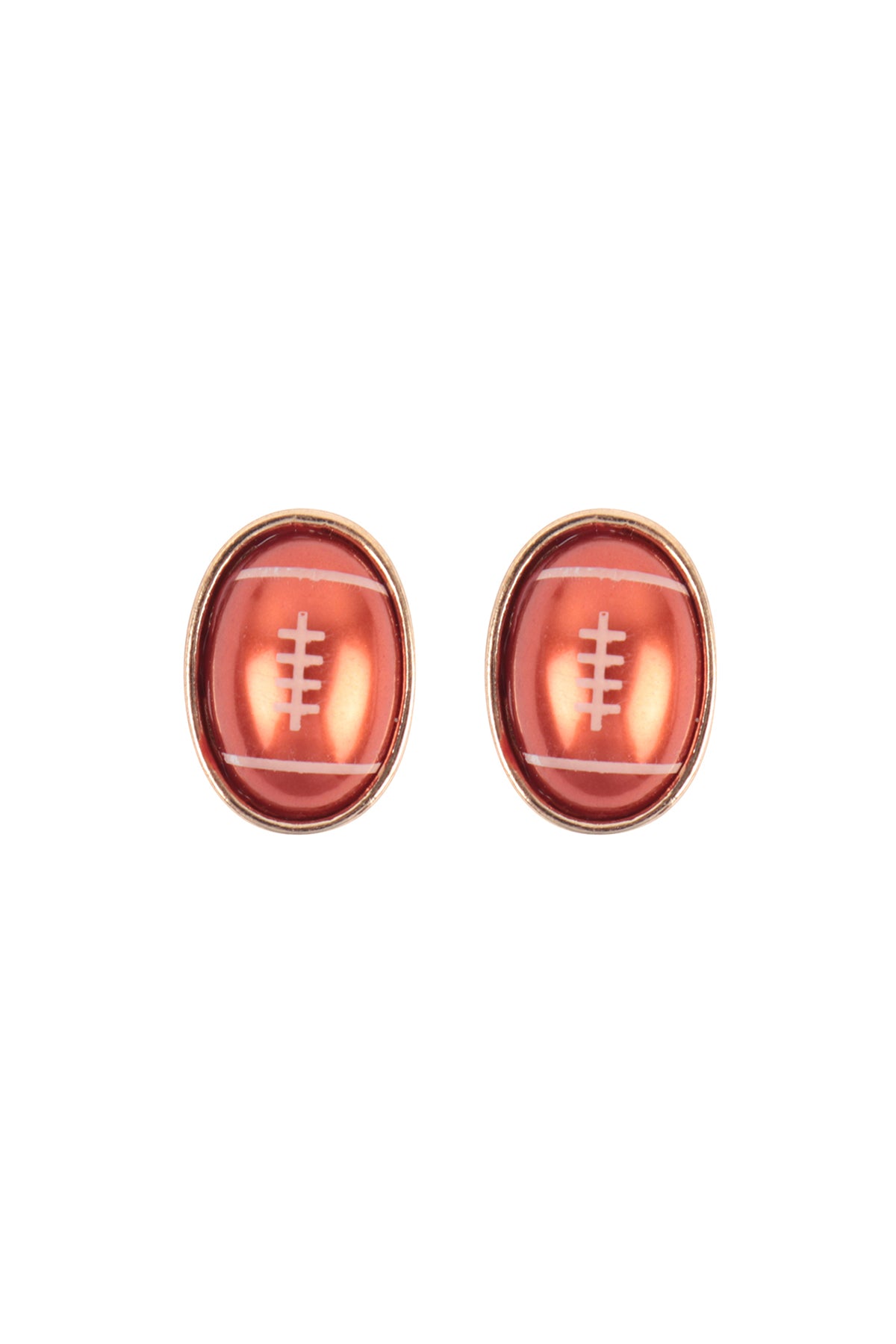 Foot Ball Shaped Pearl Post Earrings