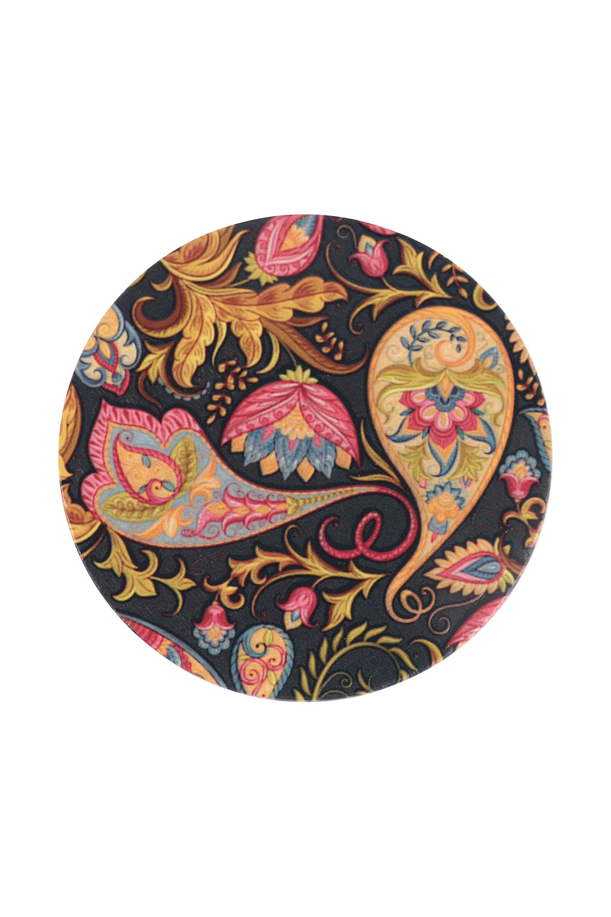 Mandala Print Wood Round Coaster