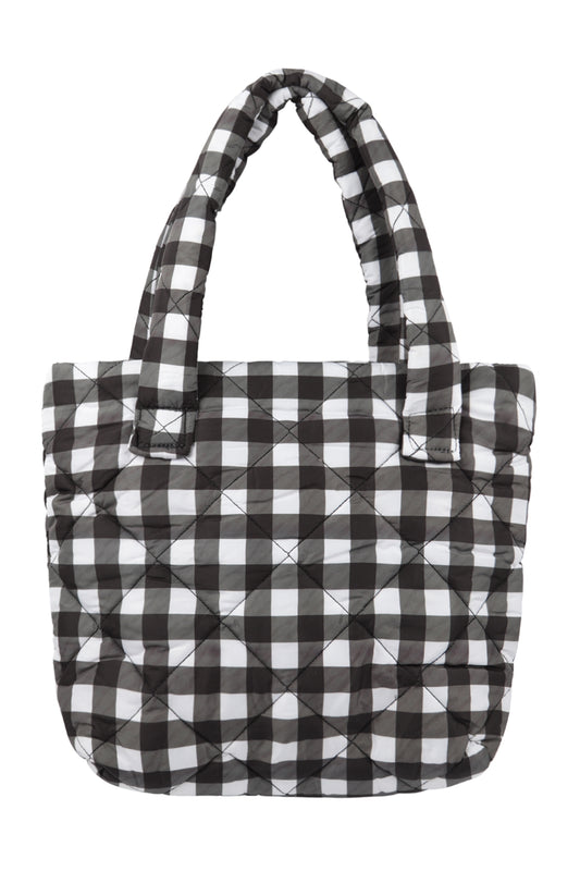 Buffalo Plaid Padded Tote Bag