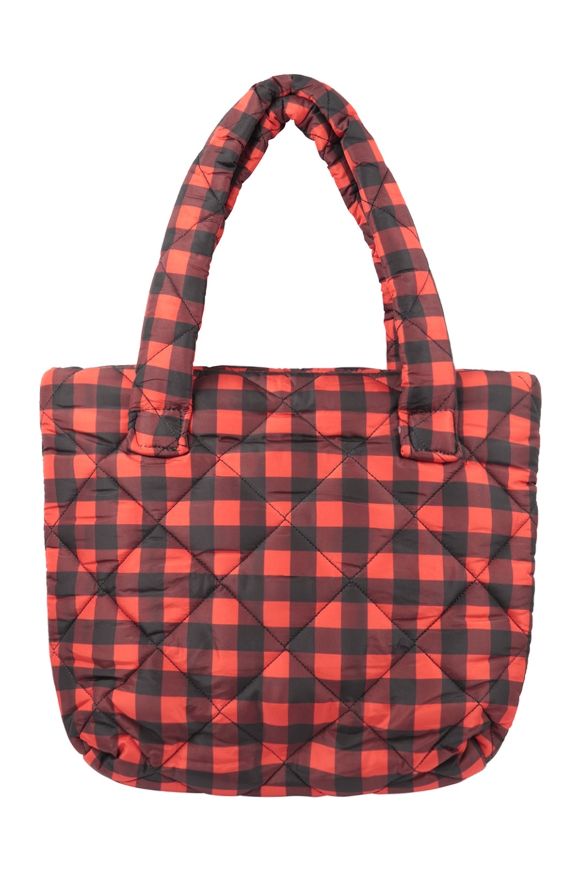 Buffalo Plaid Padded Tote Bag