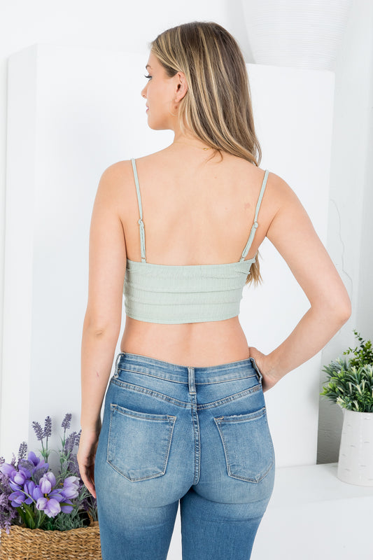 Adjustable Spaghetti Strap Bralette Top