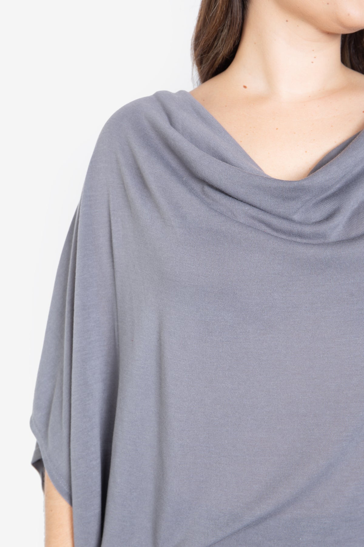 Plus Size Cowl Neckline Dolman Sleeve Top