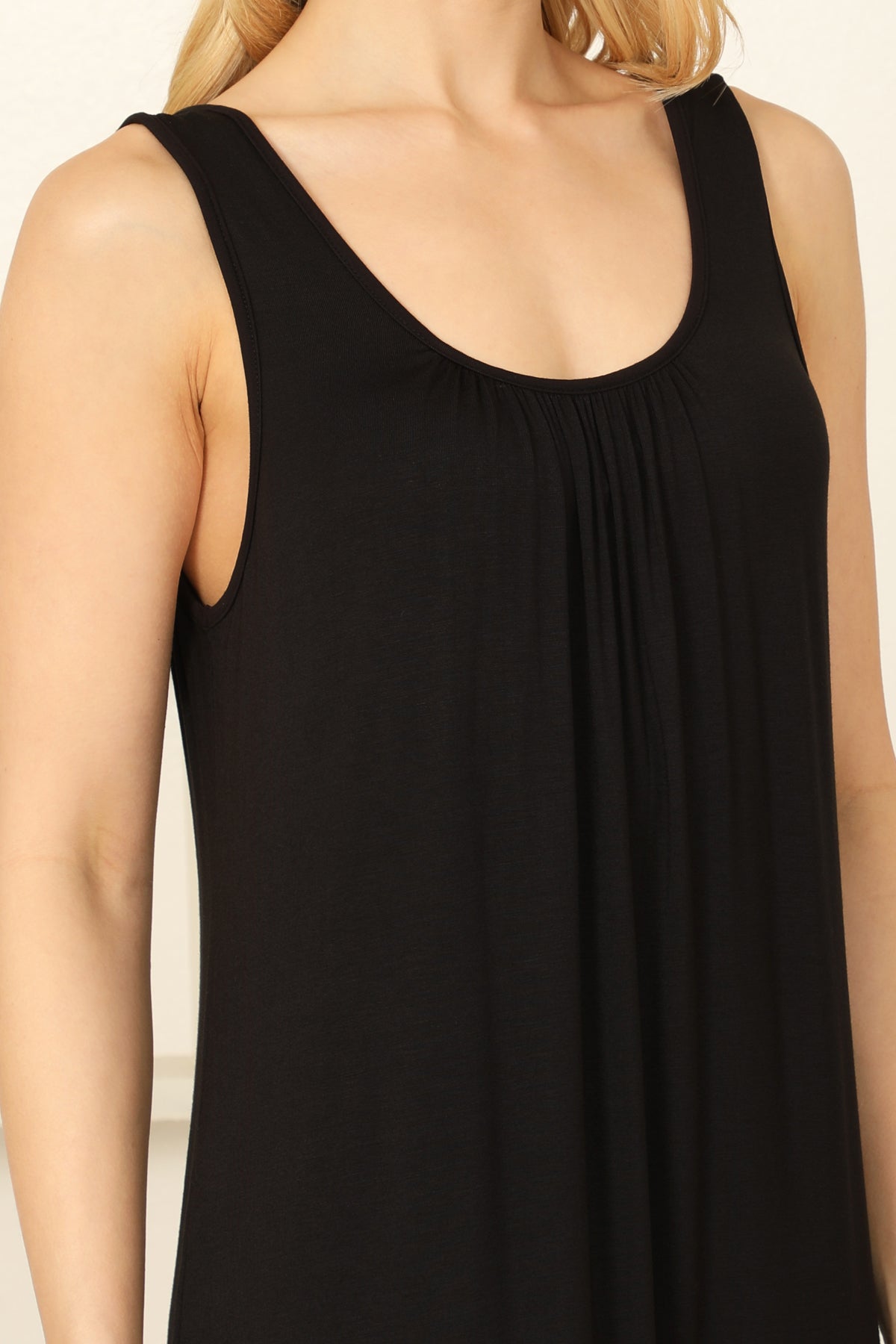 Sleeveless Curve Hem Maxi Dress