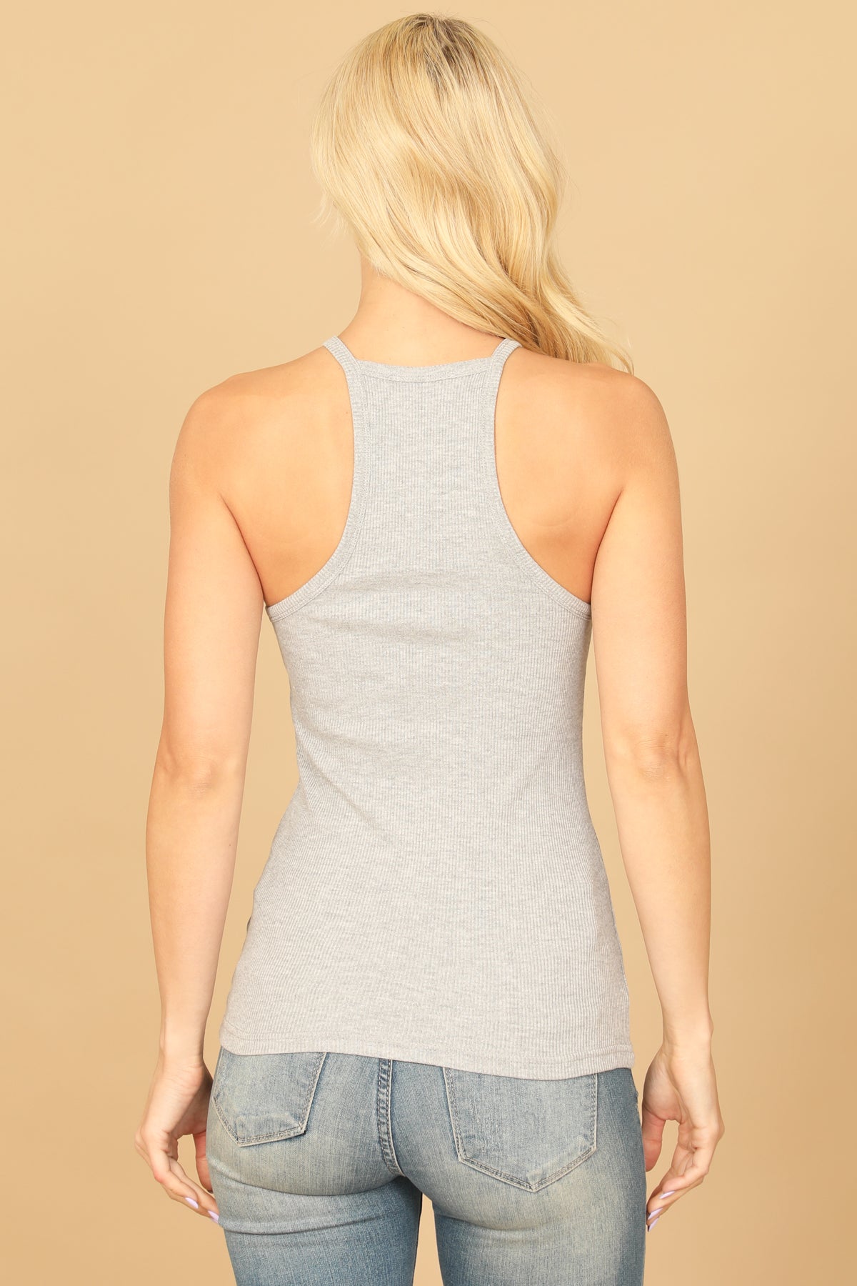 Solid Halter Tank Top