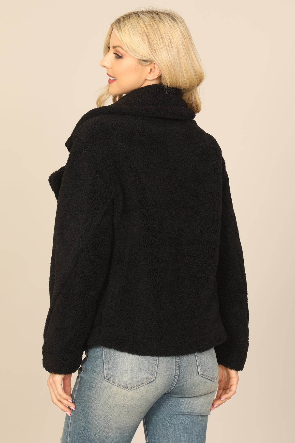 Teddy Fleece Double-Breasted Coat