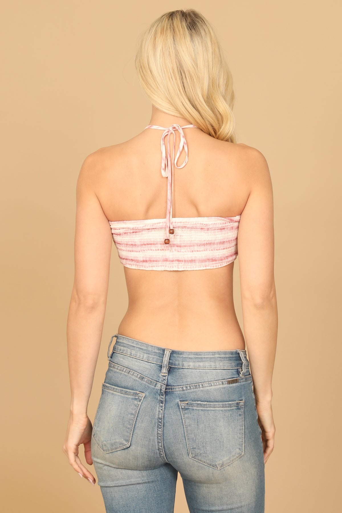 Tie Dye Halter Tie Bralette Top