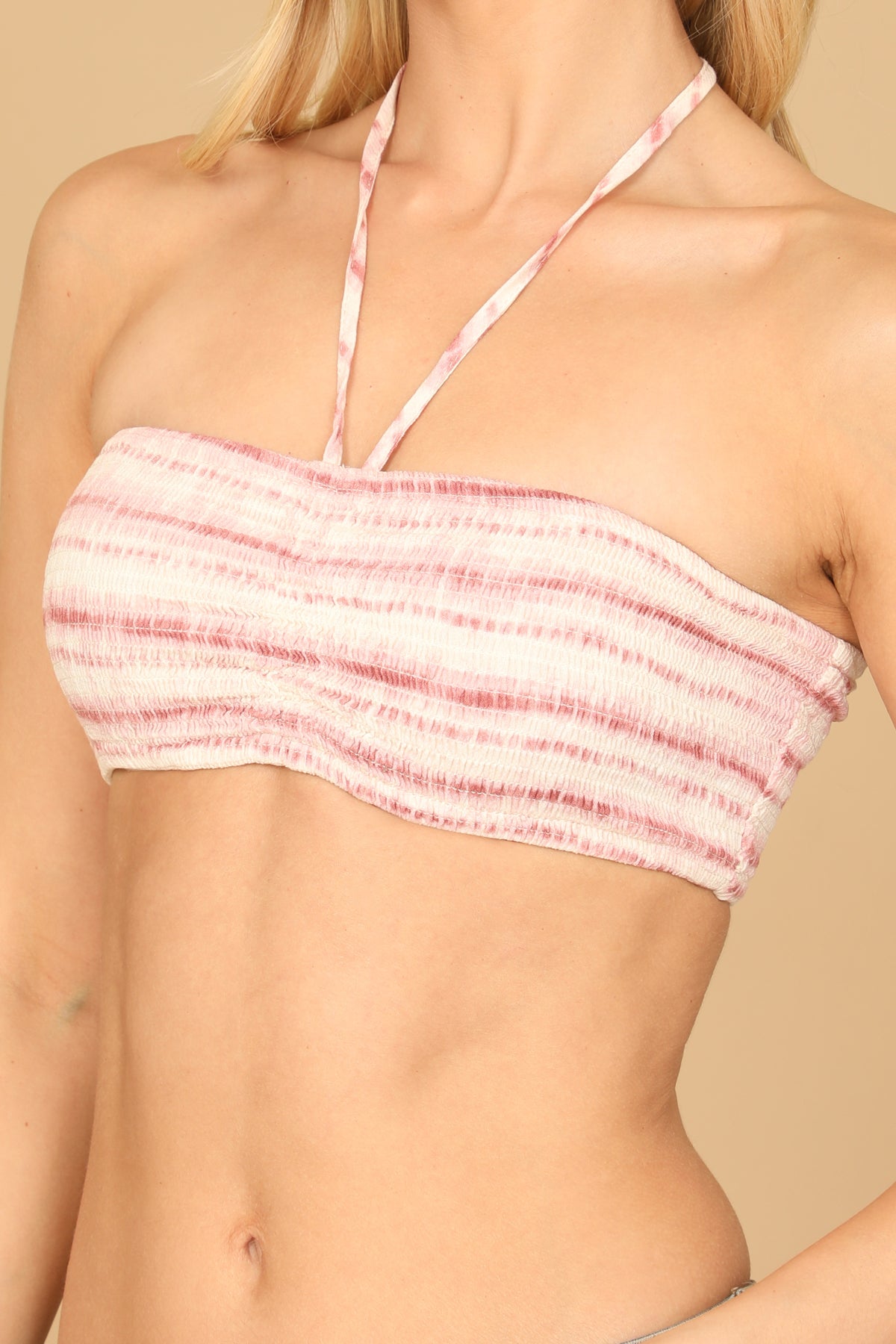 Tie Dye Halter Tie Bralette Top