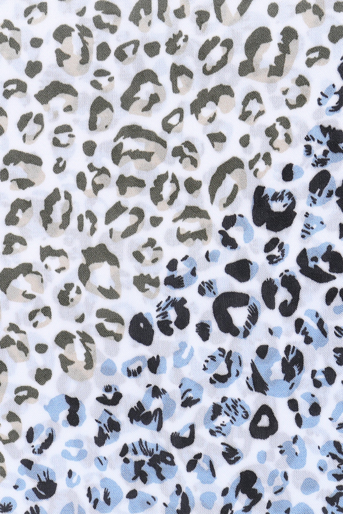 Two Tones Leopard Silky Square Scarf