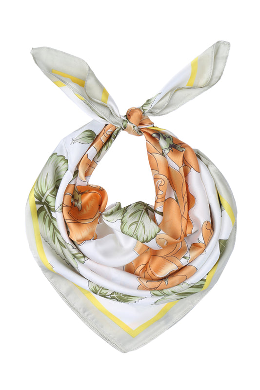 Antique Rose Pattern Silky Scarf