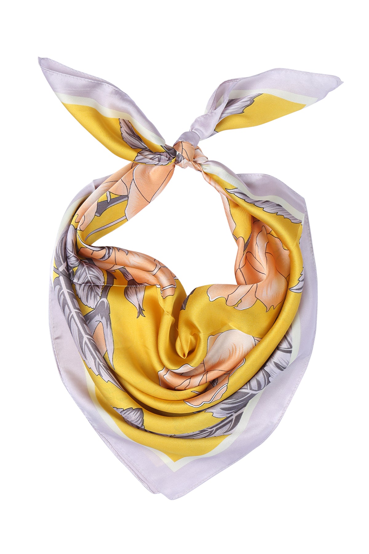 Antique Rose Pattern Silky Scarf