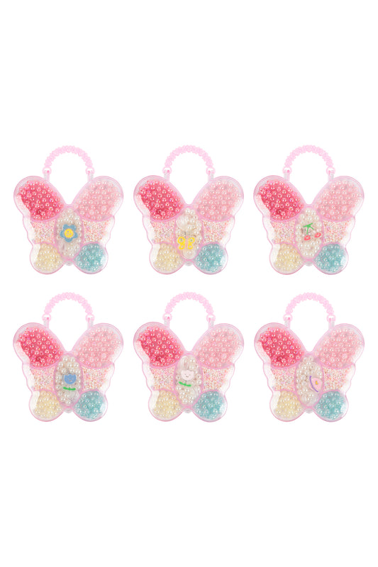 DIY Butterfly Necklace or Bracelet Pearl Beads Hancrafted Toy Jewelry
