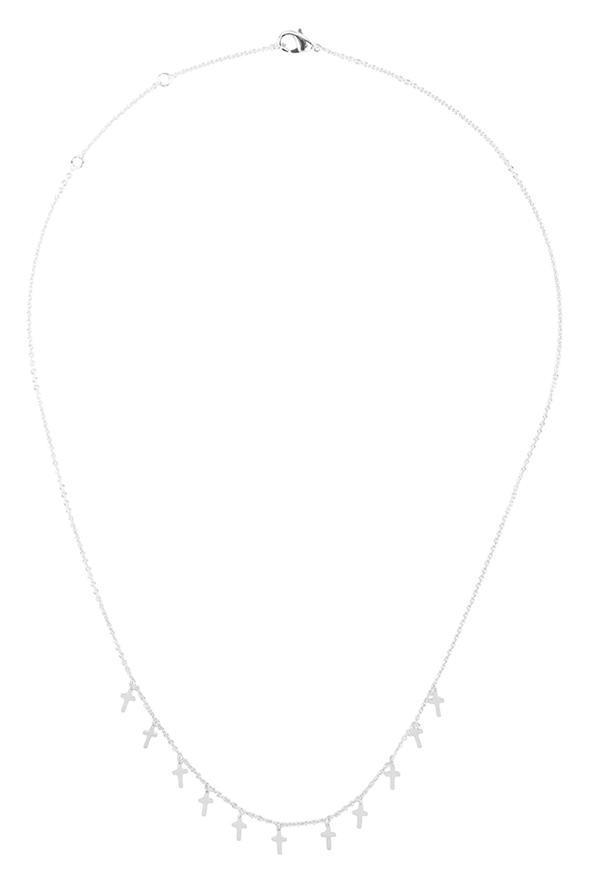 Inline Cross Dainty Necklace