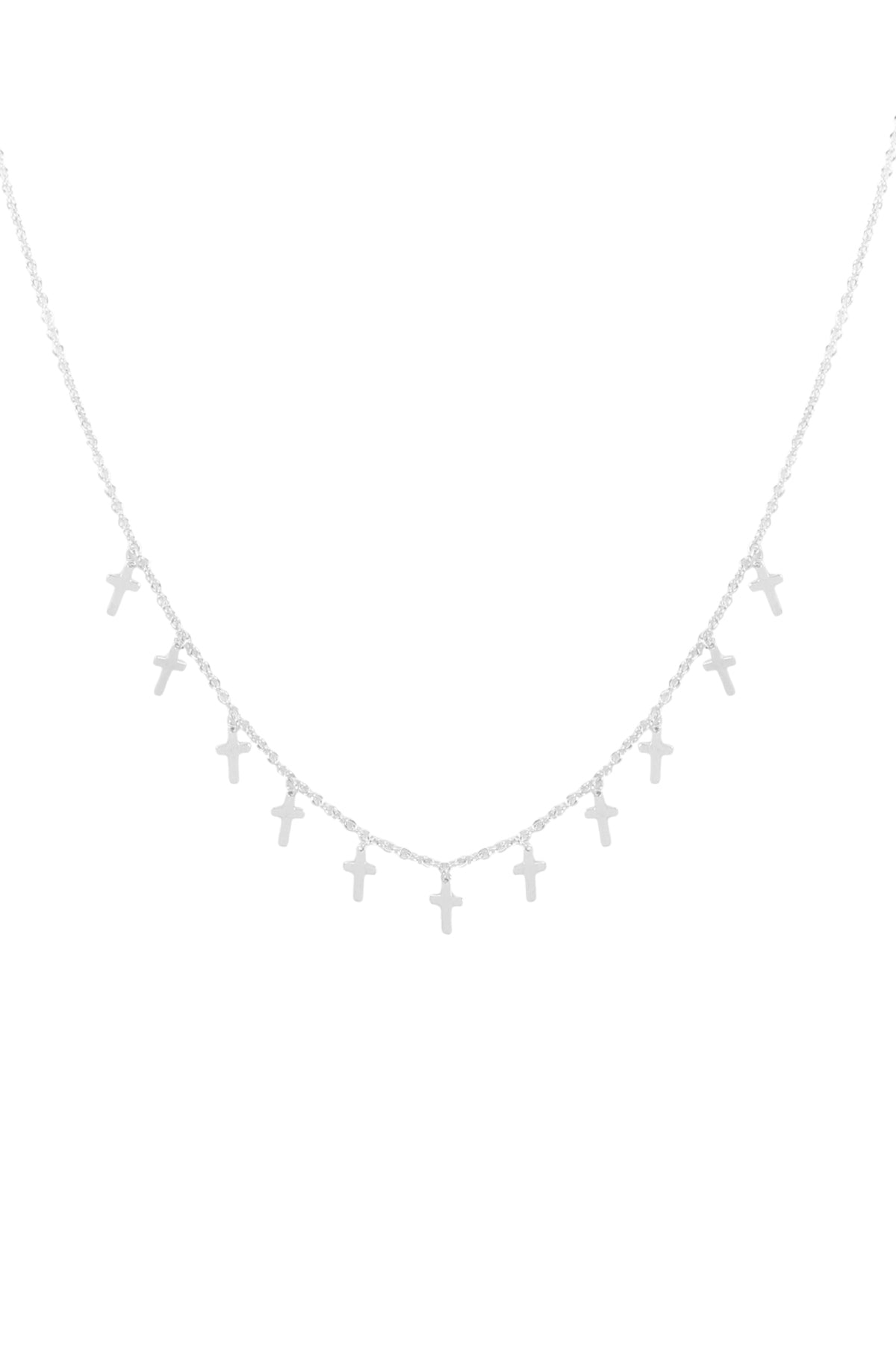 Inline Cross Dainty Necklace