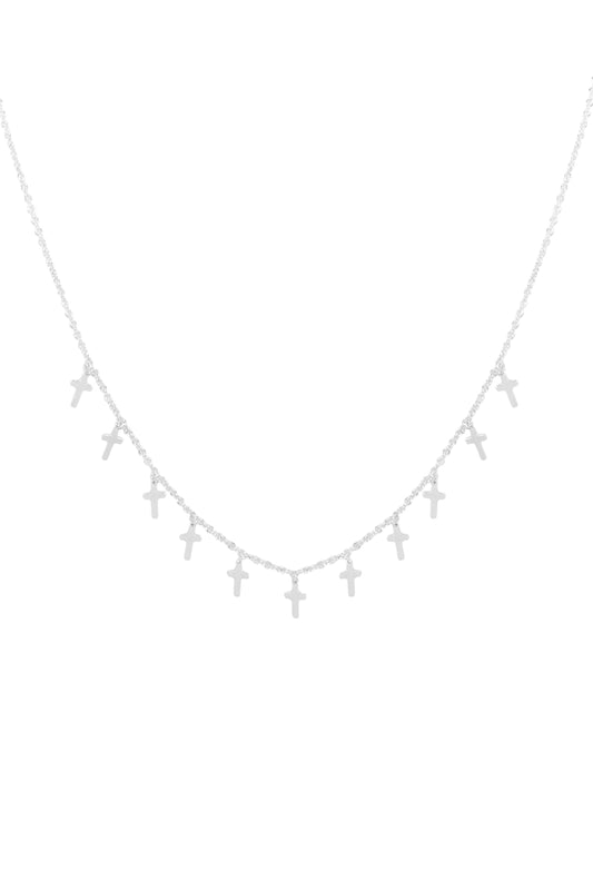 Inline Cross Dainty Necklace