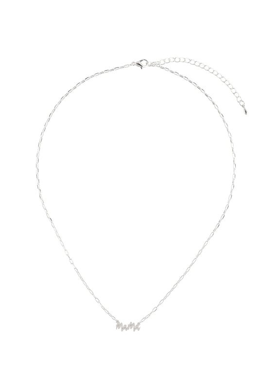 "Mama" Personalize Letter Pendant Brass Chain Necklace