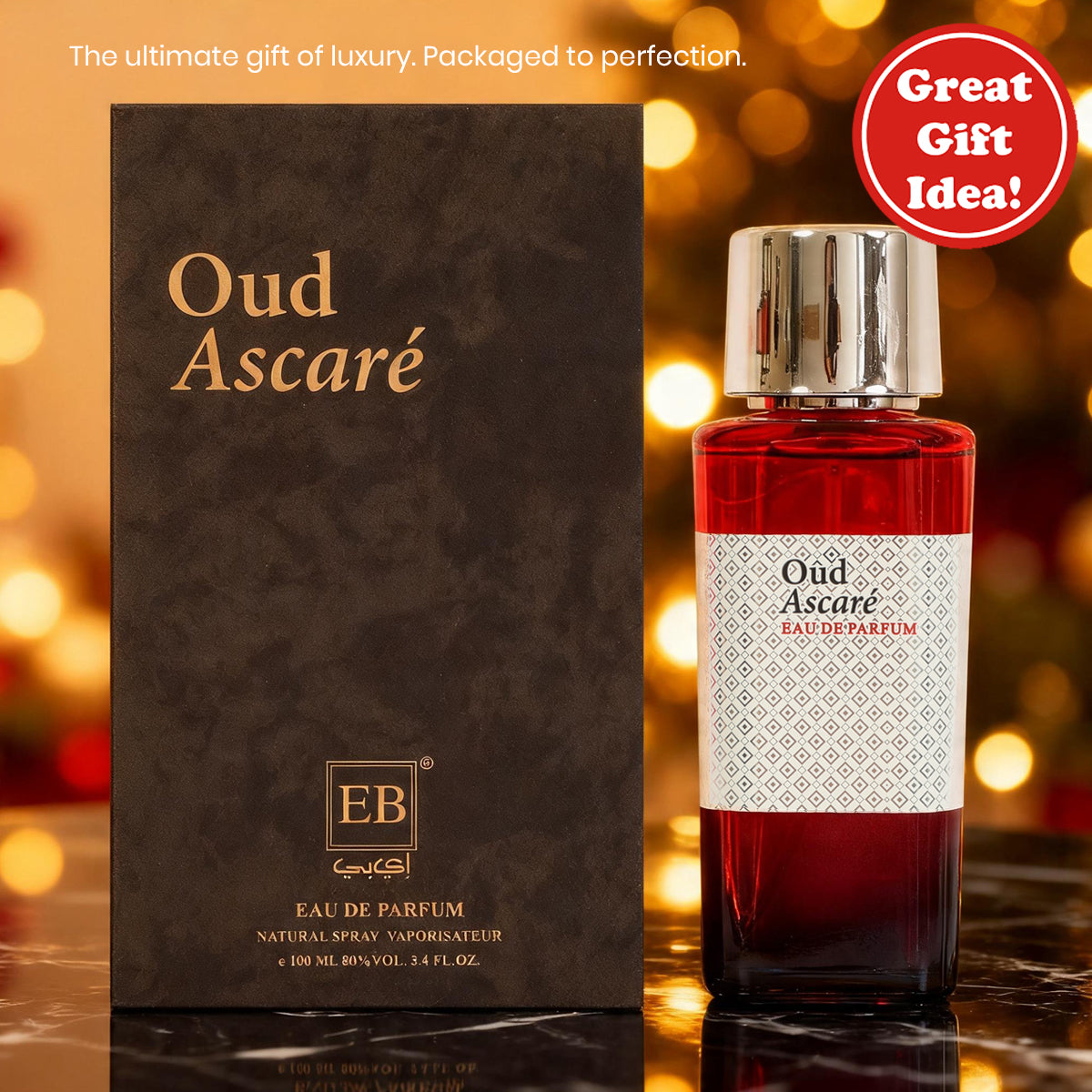 Oud Ascare Spray Perfume Eau De Parfum For Men And Women - 100ML/3.4FL.OZ./3PCS