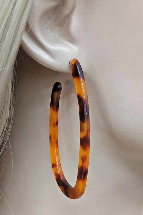 Resin Hoop Earrings
