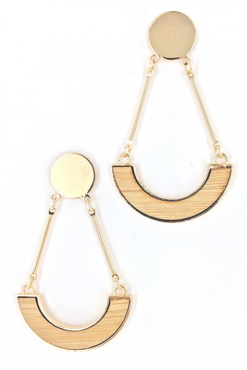 Gold Tear Drop Fashion Earrings