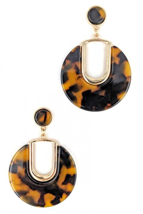 Turtoise Resin fashion Earrings