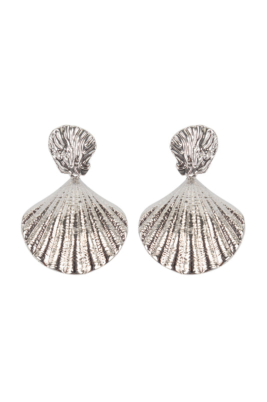 Silver Seashell Fashion Earrings