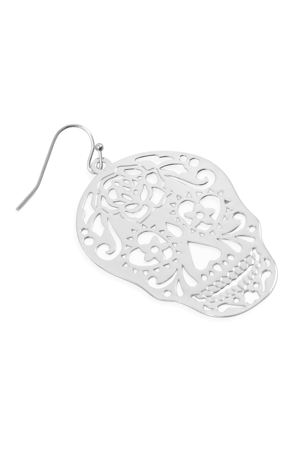 Halloween Skull Color Coating Filigree Earrings