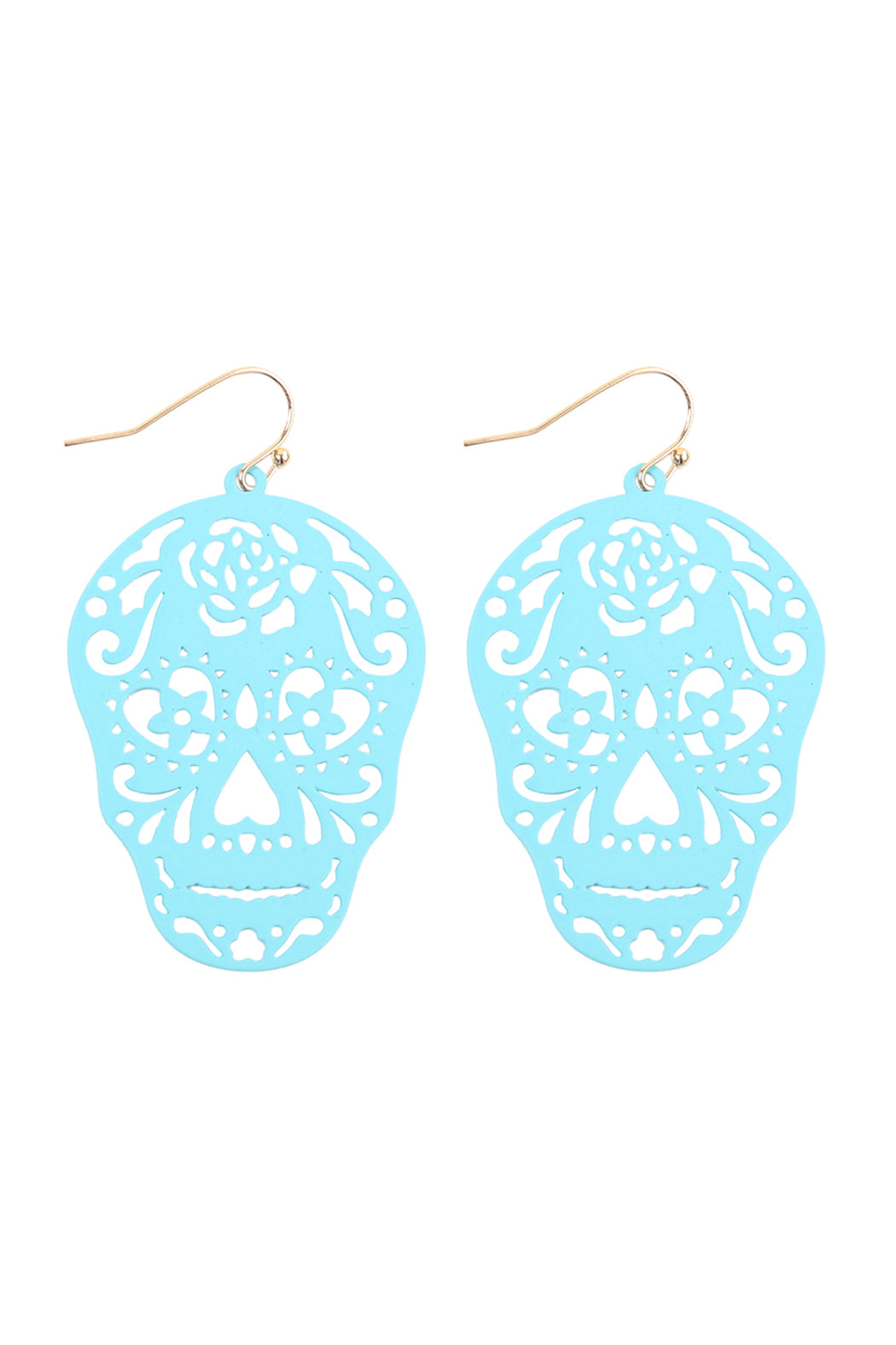 Halloween Skull Color Coating Filigree Earrings