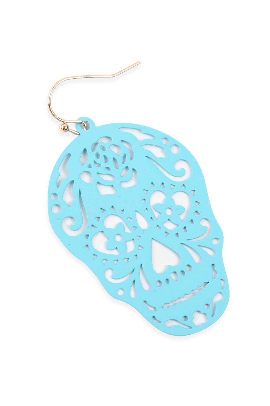 Halloween Skull Color Coating Filigree Earrings