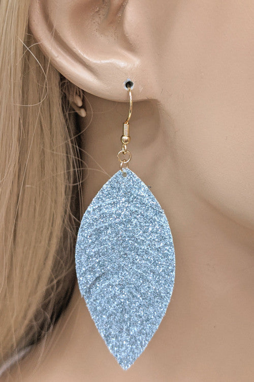 Animal Print Leaf Drop Earrings