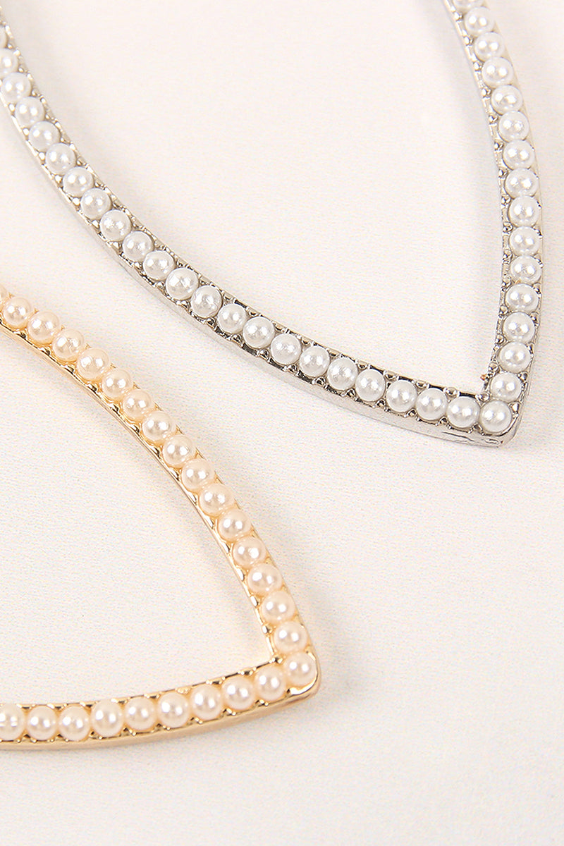 Open Marquise Shape Pave Earrings