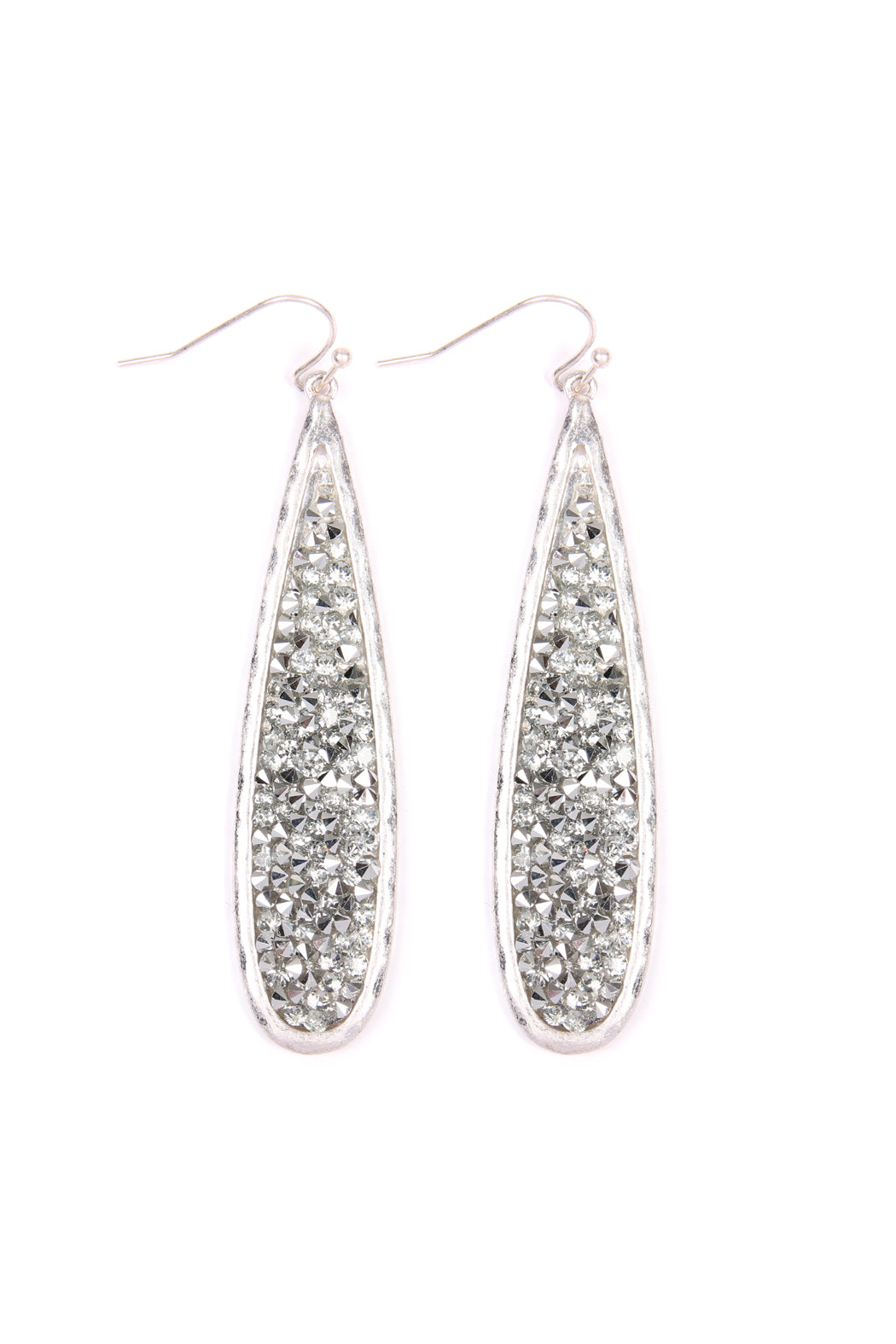 Glitter Faceted Teardrop Earrings