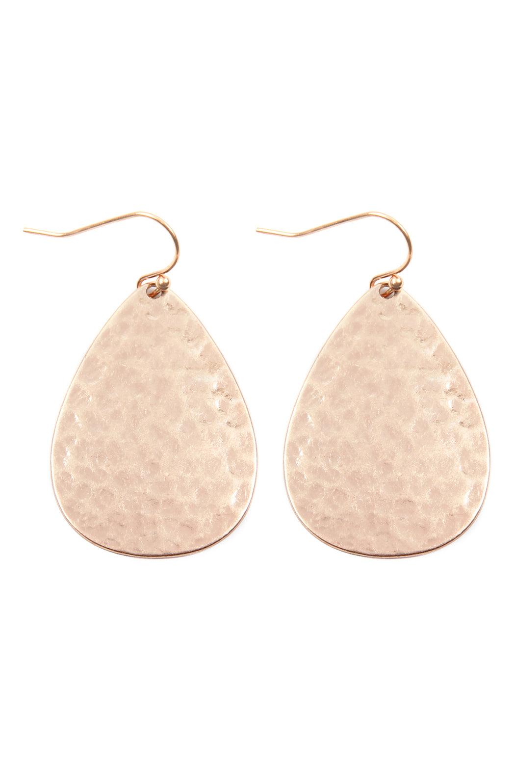 Hammered Cast Teardrop Earrings