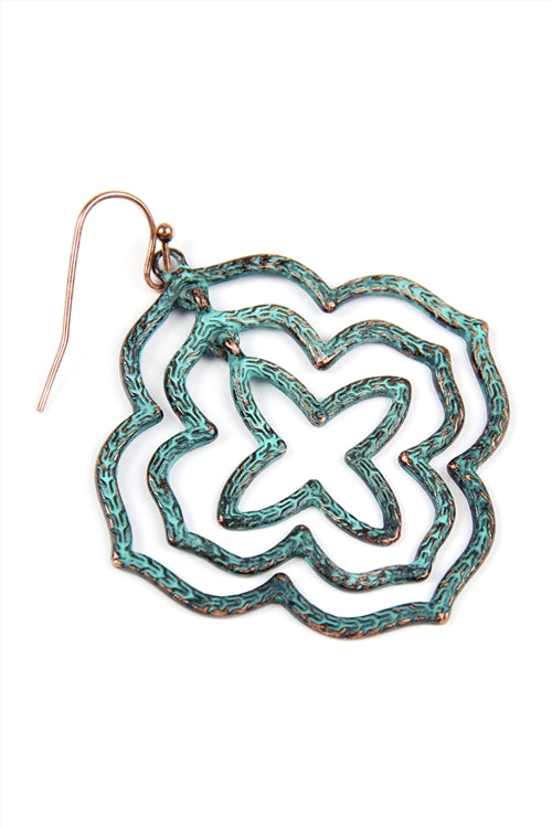 Filigree Quartefoil Hook Earrings