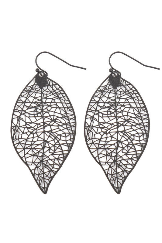 Leaf Filigree Dangling Earrings