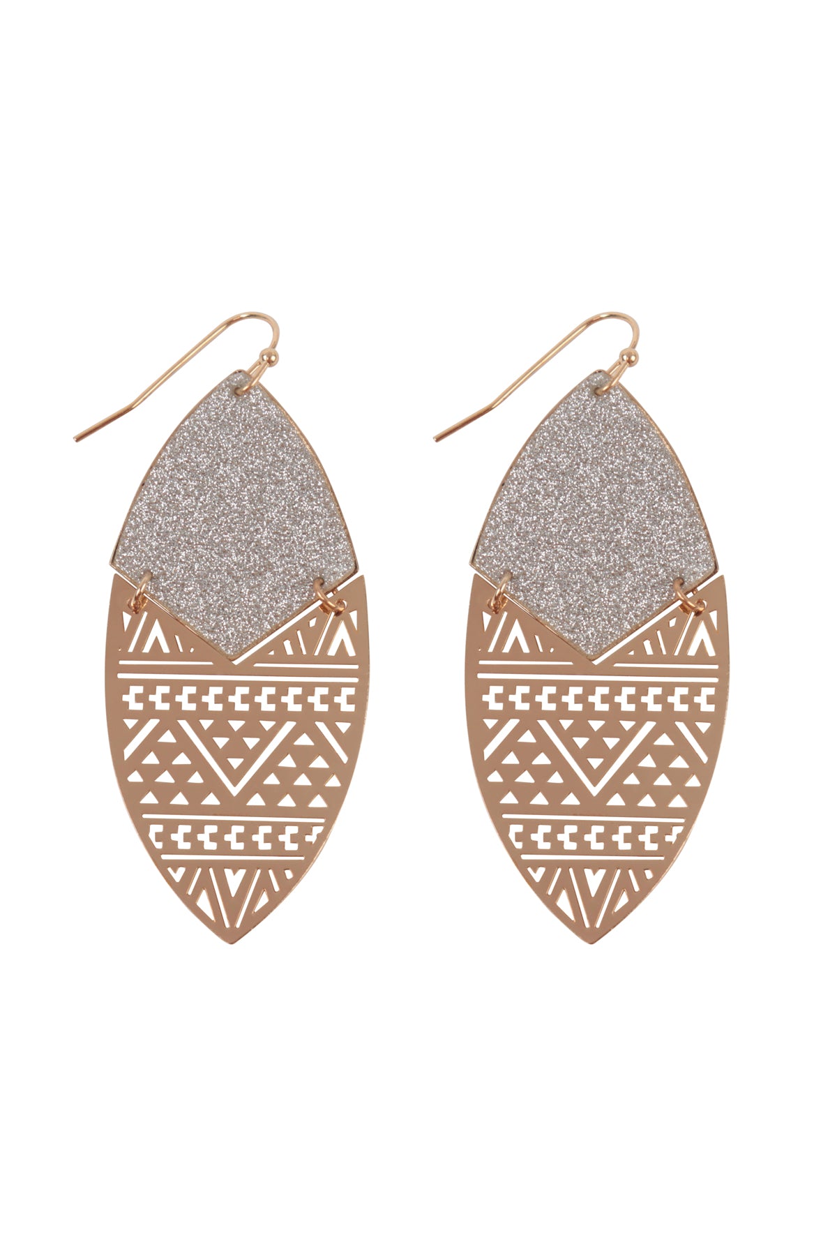 Sand Sticker Maruise Tribal Filigree Earrings Gold Silver