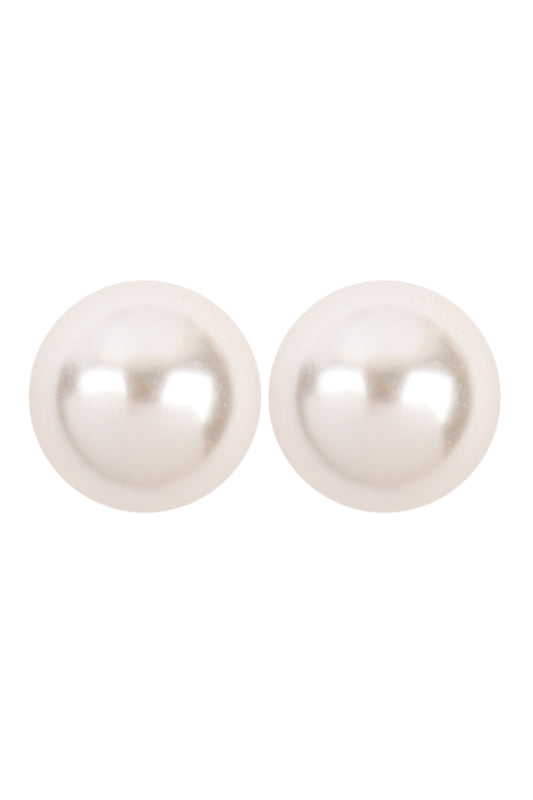 Fashion Earrings 18MM Cream Pearl