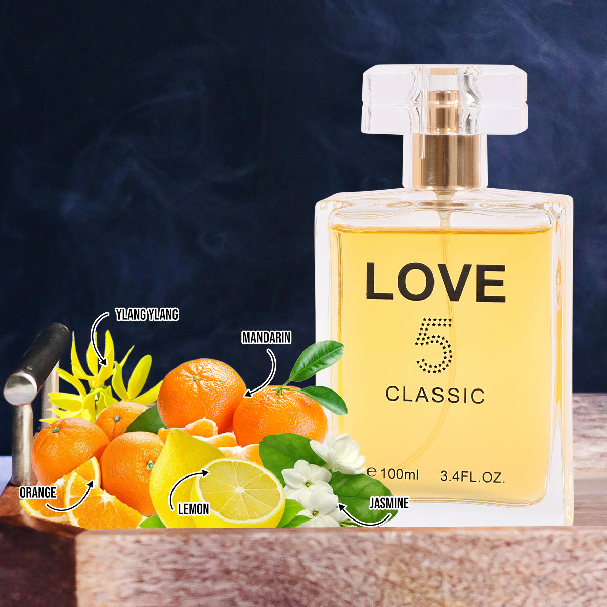 Love 5 Classic Spray Perfume Eau De Parfum For Women - 100ML/3.4 FL.OZ./3PCS