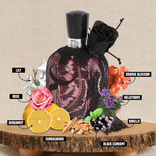 Sexy Rose Black Spray Perfume Eau De Parfum For Women - 100ML/3.4 FL.OZ