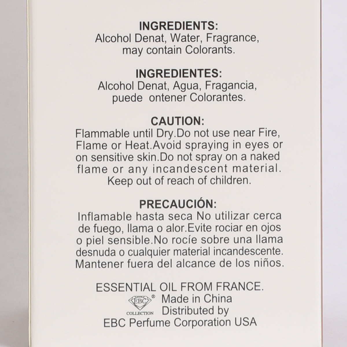 Eternity Memory Spray Perfume Eau De Parfum For Women - 100ML/3.4 FL.OZ.
