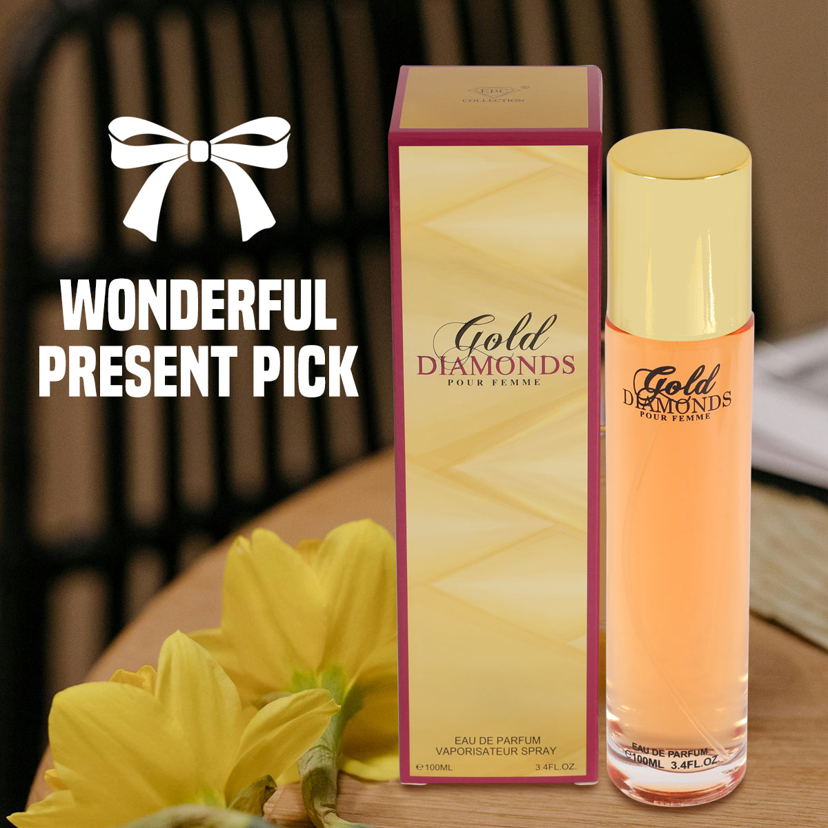 Gold Diamond Spray Perfume Eau De Parfum For Women - 100ML/3.4 FL.OZ.
