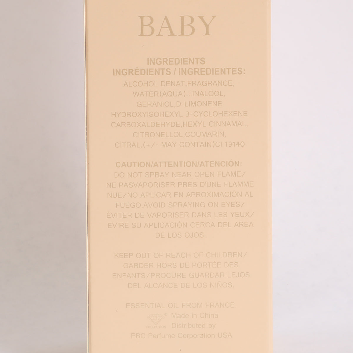 Baby Spray Perfume Eau De Parfum For Women - 100ML/3.4 FL.OZ.