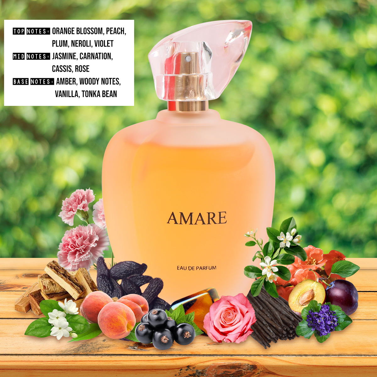 Amare Spray Perfume Eau De Parfum For Women - 100ML/3.4 FL.OZ.