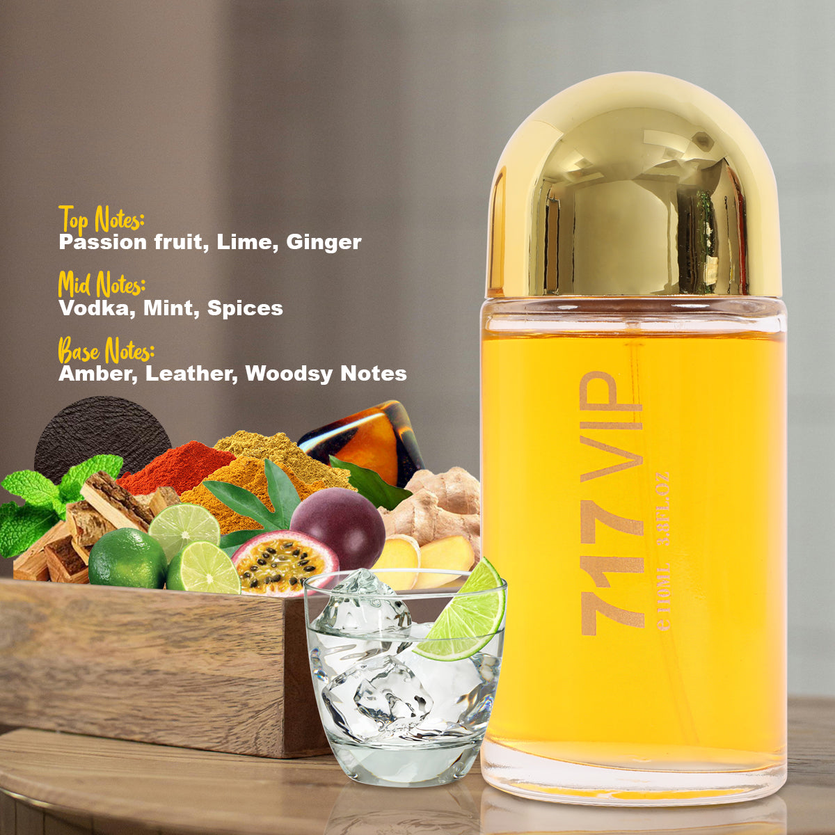 717 Vip Spray Cologne Eau De Parfum For Men - 110ML/3.8 FL.OZ