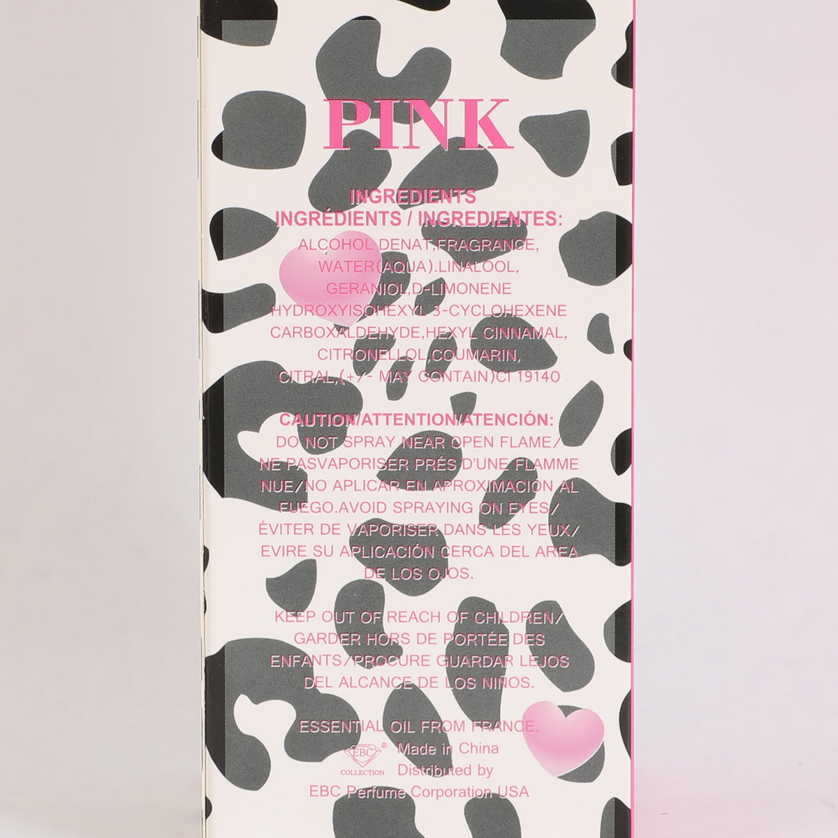 Pink Spray Perfume Eau De Parfum For Women - 100ML/3.4 FL.OZ.