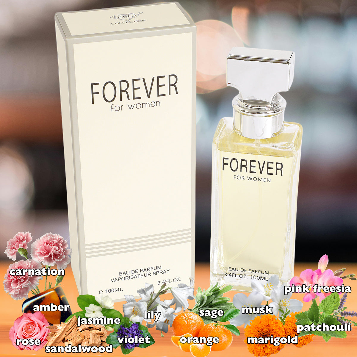Forever Spray Perfume Eau De Parfum For Women - 100ML/3.4 FL.OZ.