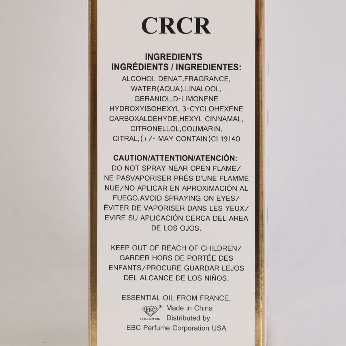CRCR Spray Perfume Eau De Parfum For Women - 100ML/3.4 FL.OZ.