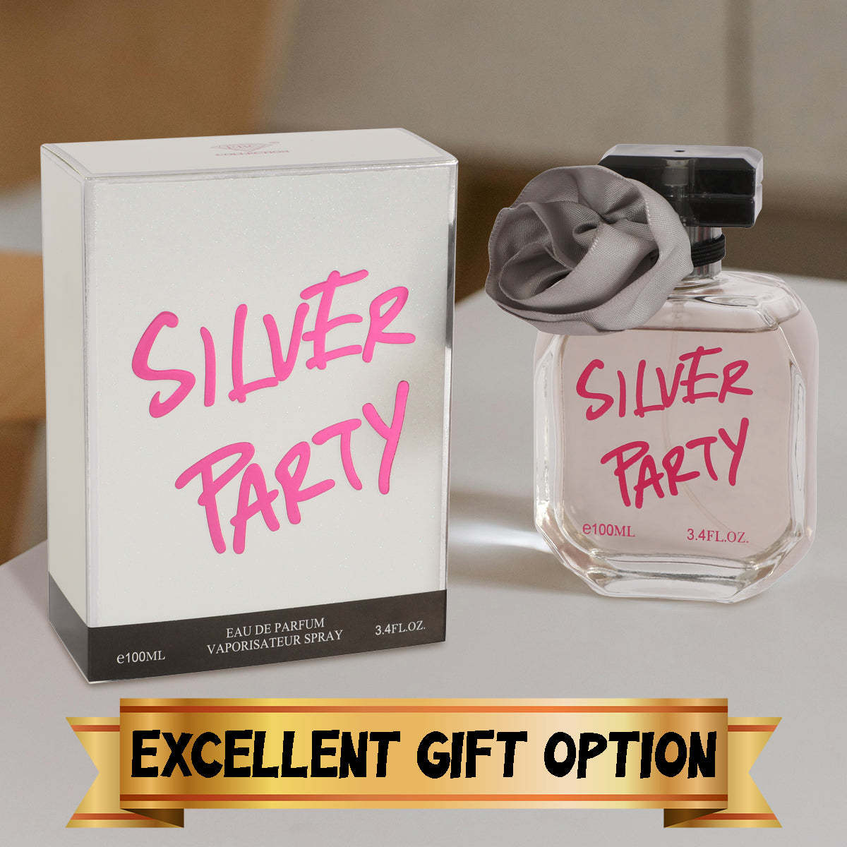 Silver Party Spray Perfume Eau De Parfum For Women - 100ML/3.4FL.OZ.