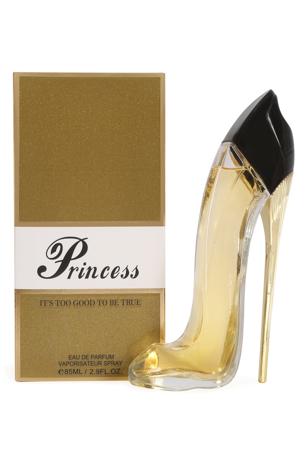 Princess High Heels Gold Spray Perfume Eau De Parfum For Women- 85ML/2.9 FL.OZ.
