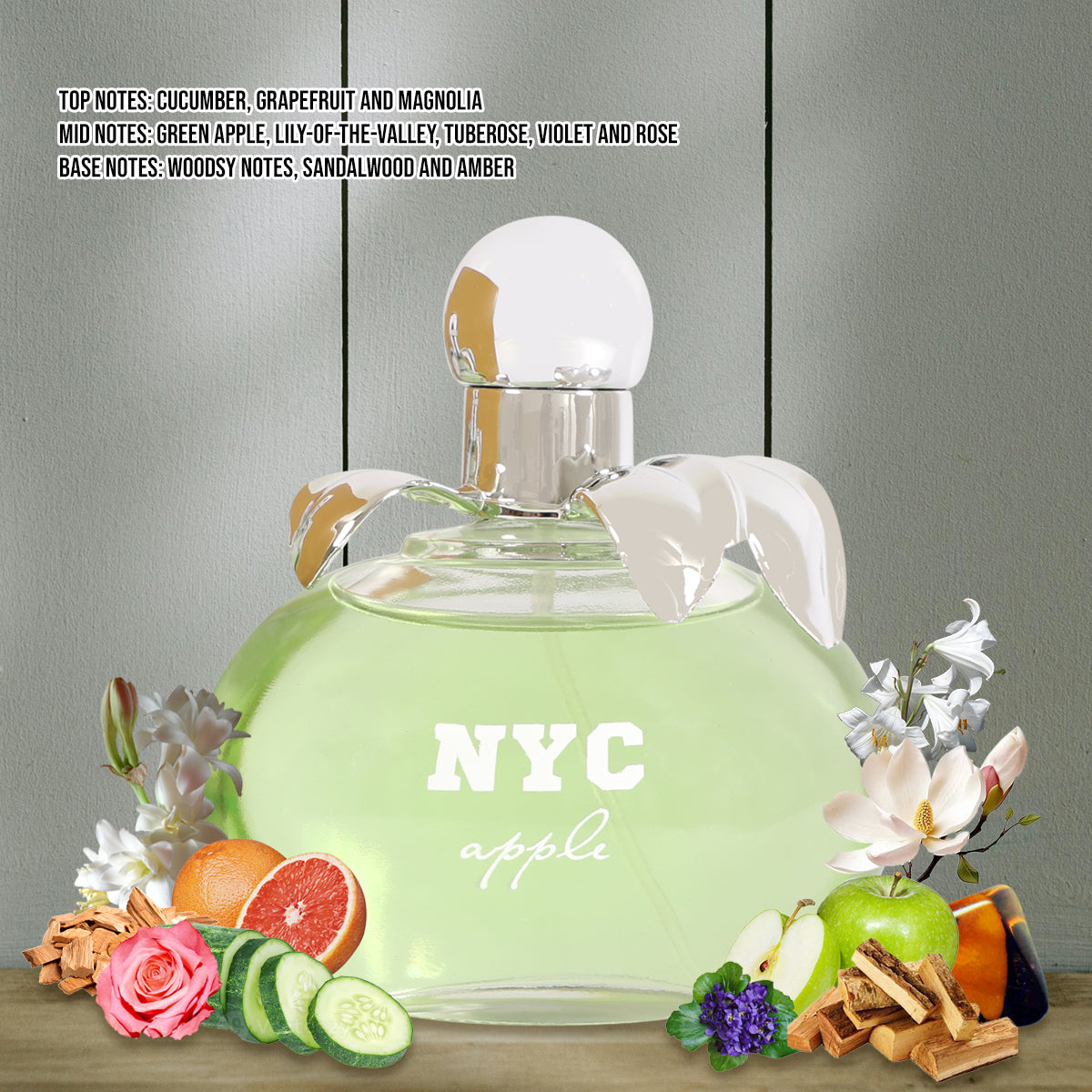 NYC Apple Spray Perfume Eau De Parfum For Women - 100ML/3.4 FL.OZ.