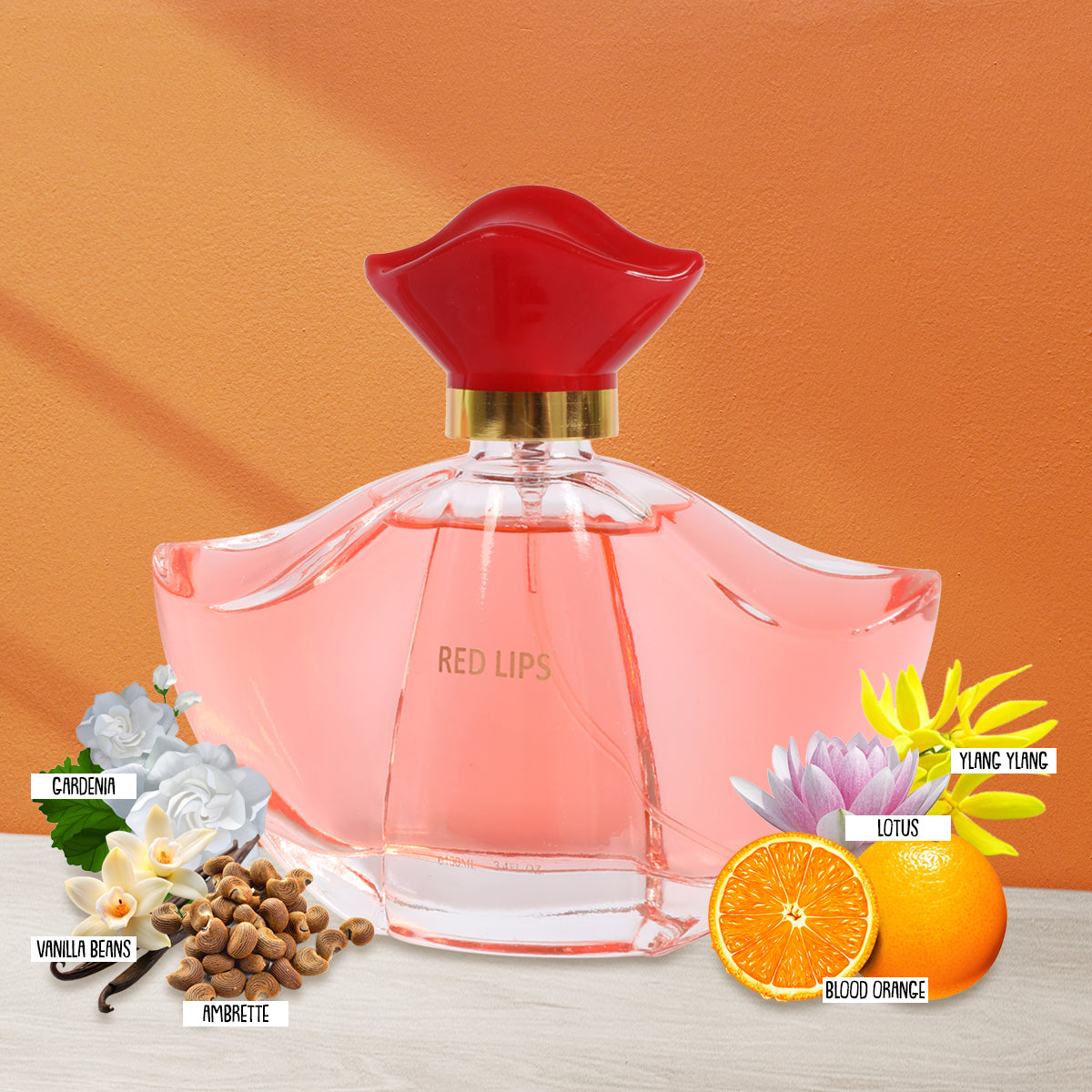 Red Lips Spray Perfume Eau De Parfum For Women - 100ML/3.4 FL.OZ.